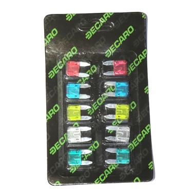 Запобіжник ножовий міні (к-т 10шт) DECARO, артикул DEC.FUSE KIT 02.