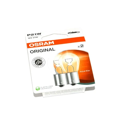 Лампа P21W 12V 21W BA15s (2 шт) eco-упаковка (OSRAM) , артикул 7506-2BL.