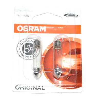 Лампа C10W 12V 10W SV8.5-8 (2шт)OSRAM 6411-02В , артикул 6411-02B.
