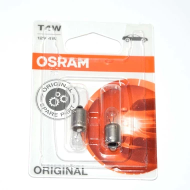 Лампа T4W 12W 4W BA9s (2шт) OSRAM 3893-02В , артикул 3893-02B.
