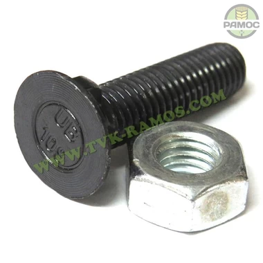 Спецболт 1199B М10х40 (10.9) з 2-ма упорами DIN11014 чорн. з гайкою Unibolt, артикул 629004013.