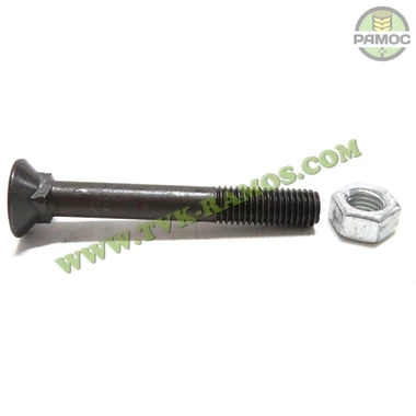 Спецболт 1199A М12х90 (10.9) потайний під квадрат DIN608 чорн. з гайкою Unibolt, артикул 63050901/366209013.