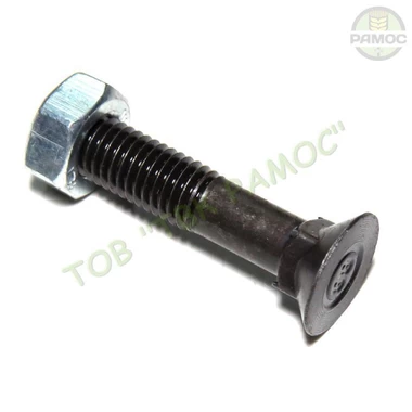 Спецболт 1199A М10х50 (8.8) потайний під квадрат DIN608 чорн. з гайкою Unibolt, артикул 629905012/36560501.