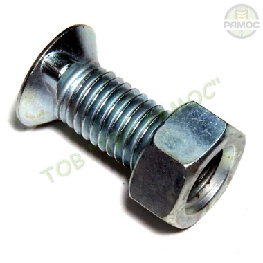 Спецболт 1199B М12х30 (8.8) з 2-ма упорами ISO5713 оц. з гайкою Unibolt, артикул 63340301/156403012.